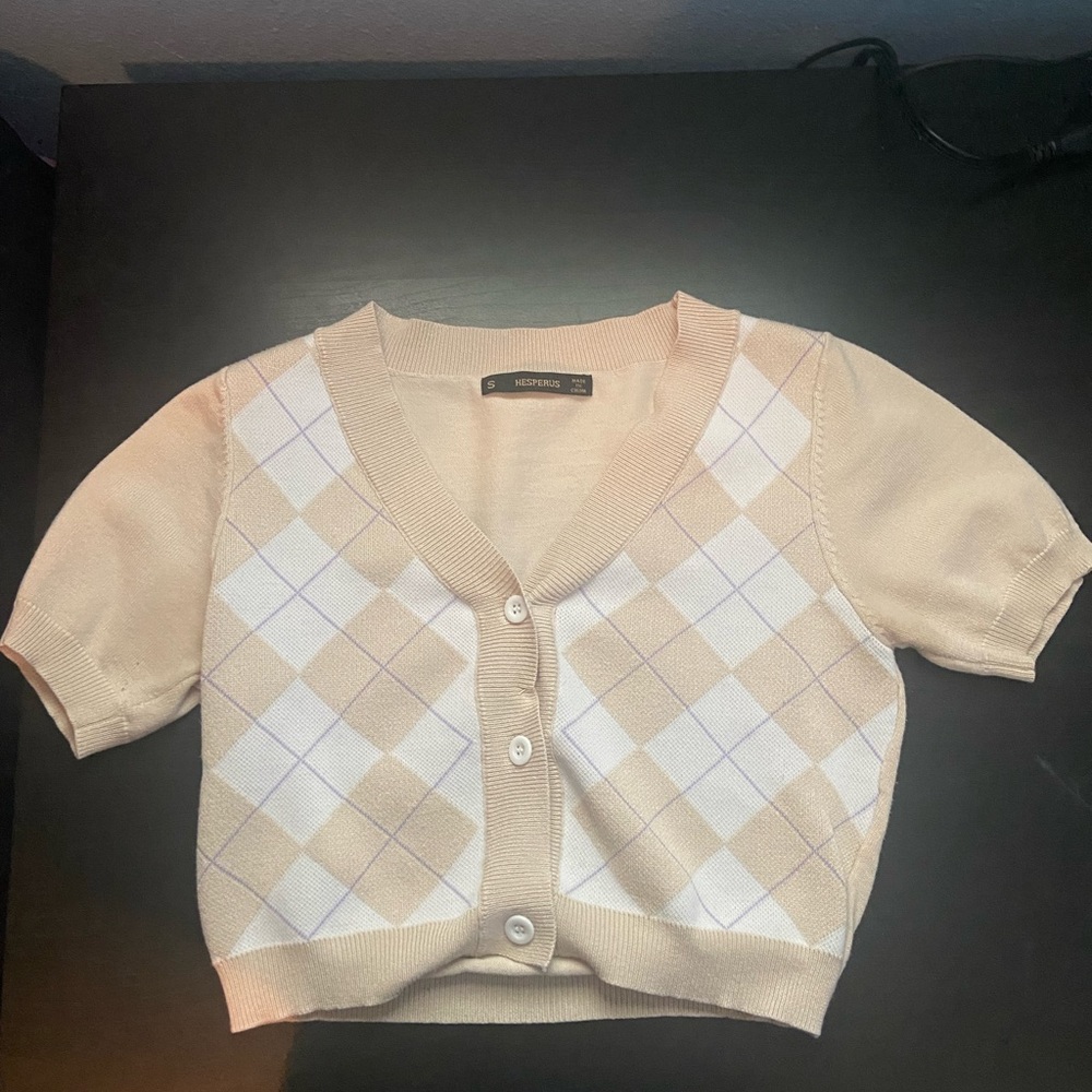 Crop top sweater vest top